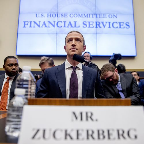 Meta CEO Mark Zuckerberg at a hearing on Capitol Hill