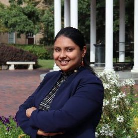 Portrait of Nanditha Narayanamoorthy.